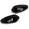 Krator Krator BP013 1999-2007 Yamaha YZF R6 Logo Engraved Mirror Block Off Plates Set; Black BP013